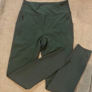The North Face Green Performance Leggings with Stretchy Fabric